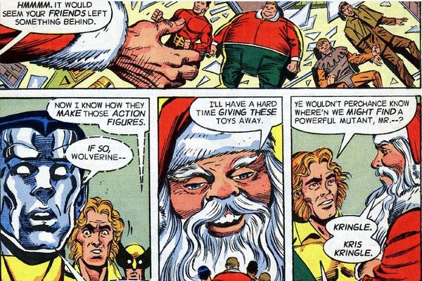 santa claus transforma a la hermandad de mutantes en muñecos