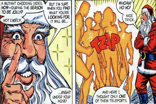 santa claus teletransporta a los x-men a la mansion x