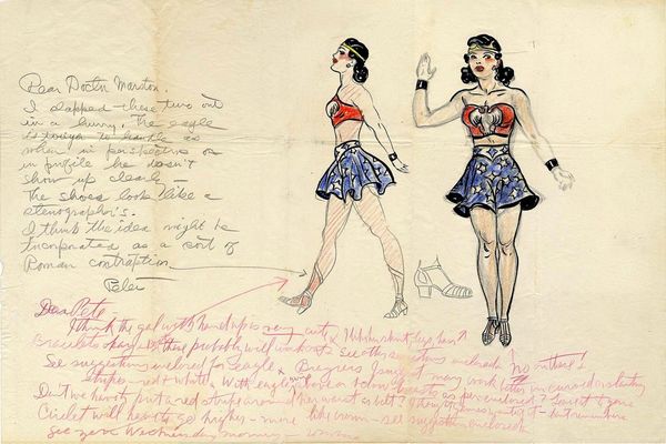 bocetos de wonder woman