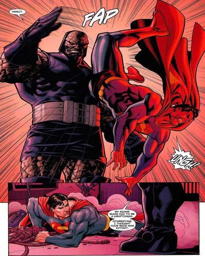 darkseid derrotando a superman