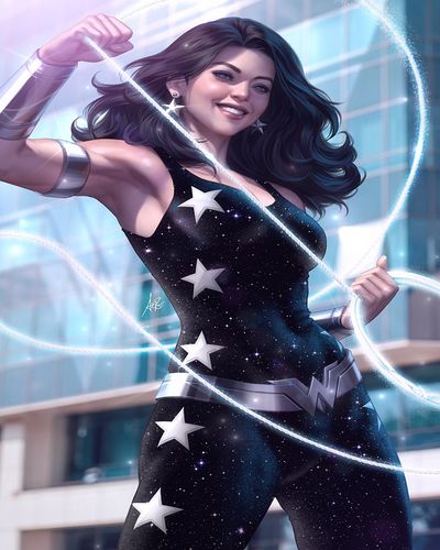 donna troy con brazaletes