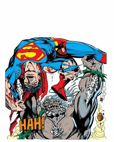 doomsday cargando a superman