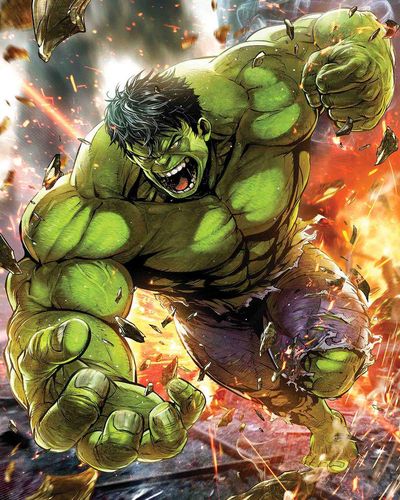 hulk corriendo encabronado