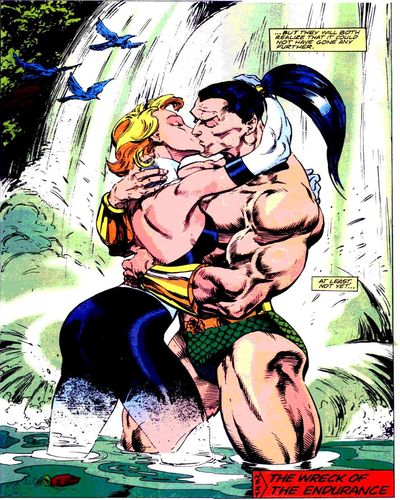 sue storm besando a namor