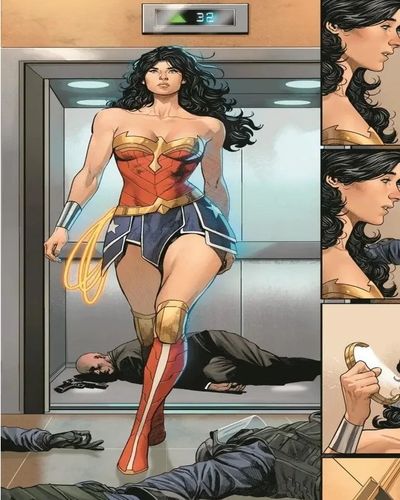 wonder woman caminando